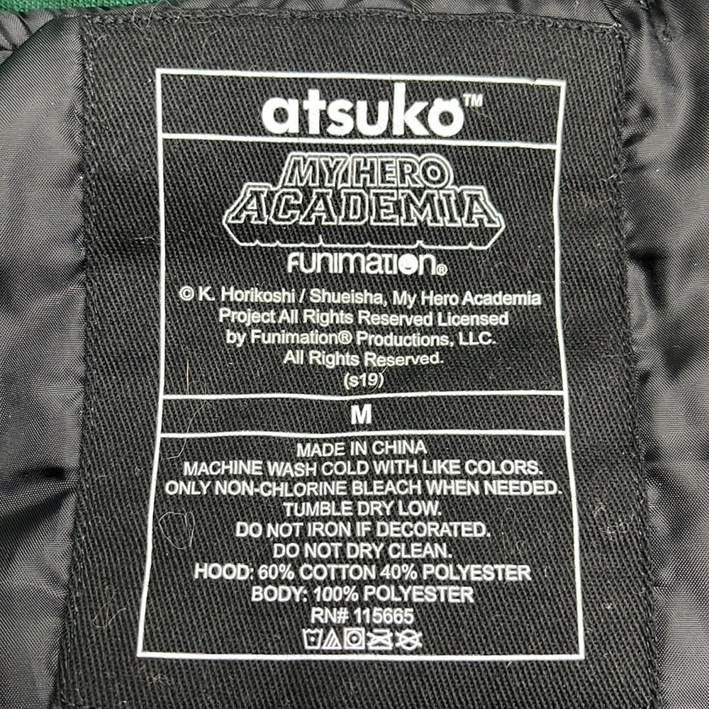 Atsuko My Hero Academia Zip Up Funimation Hooded Jacket Men’s size M - Picture 5 of 11